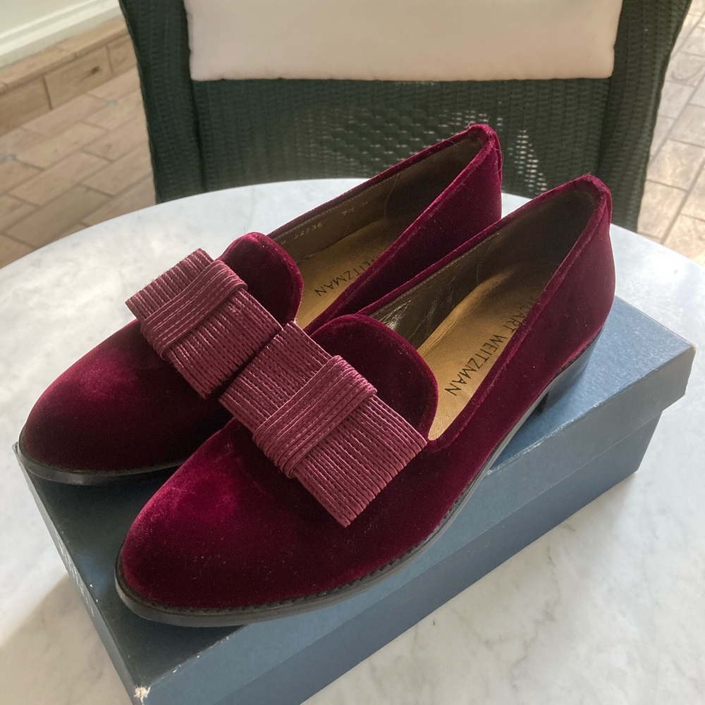 Stuart Weitzman Velvet Loafers 7 1/2